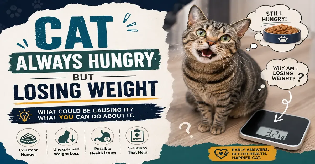 Cat with measured food and water bowls for a healthy diet