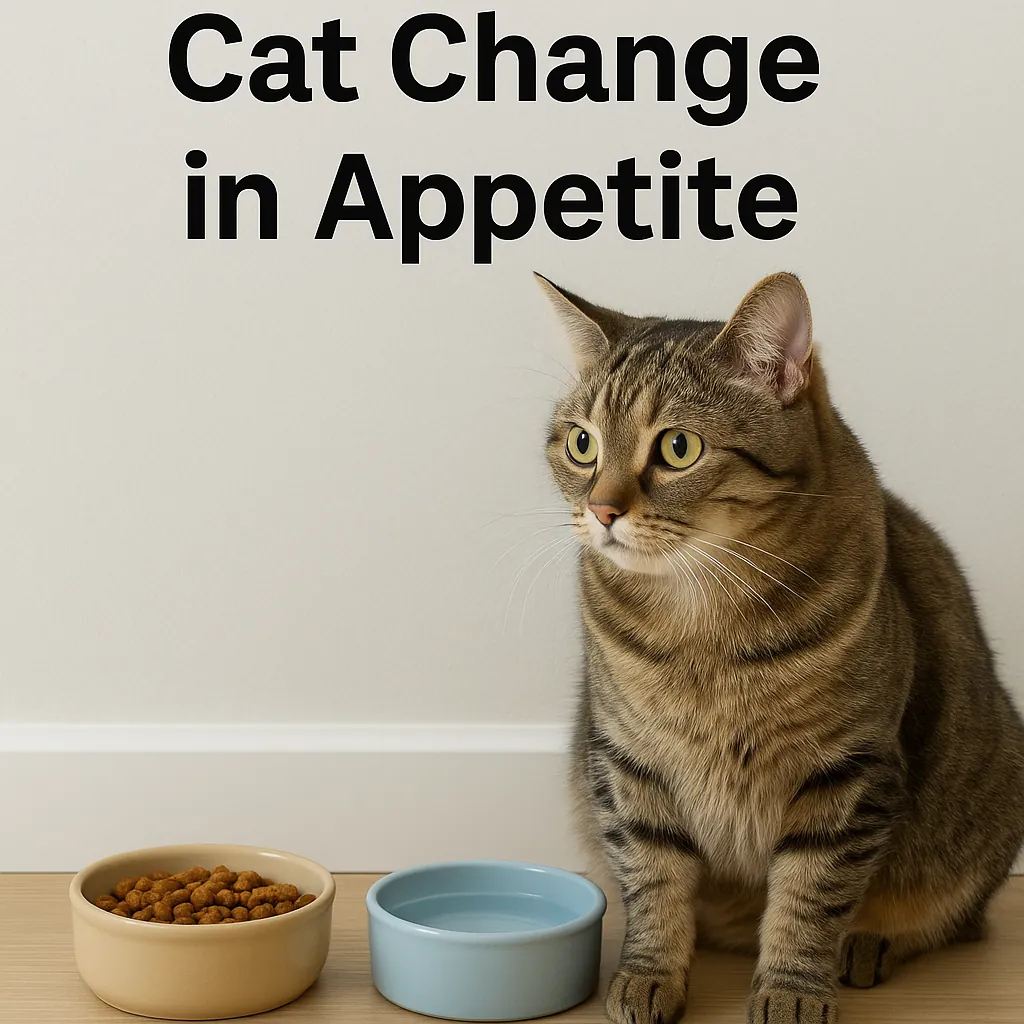 Cat receiving a single treat from a hand in a kitchen
