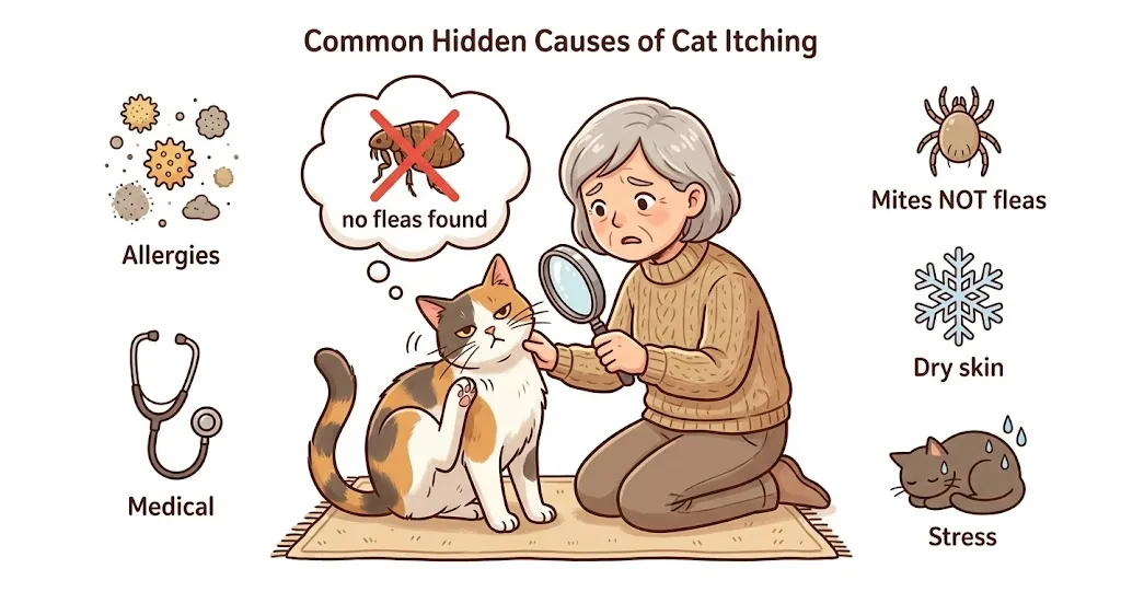Older cat staring at a wall corner showing feline cognitive dysfunction signs
